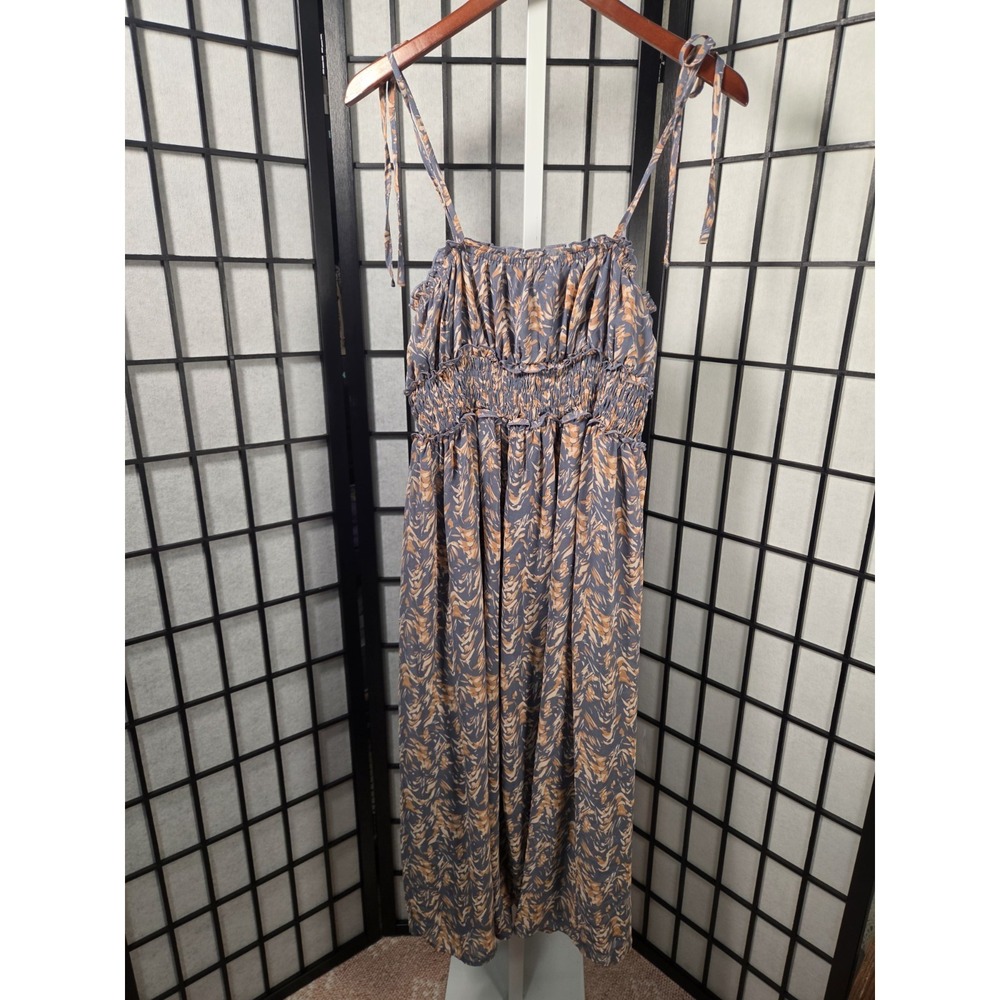 Baevely Blue Midi Dress Boho Size Medium - Picture 8 of 8